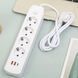 Подовжувач на 4 розетки +2USB, Type-c, 2 м, Q603 Білий / Мережевий подовжувач/переноска розетка / Мережевий фільтр Q603 фото 1