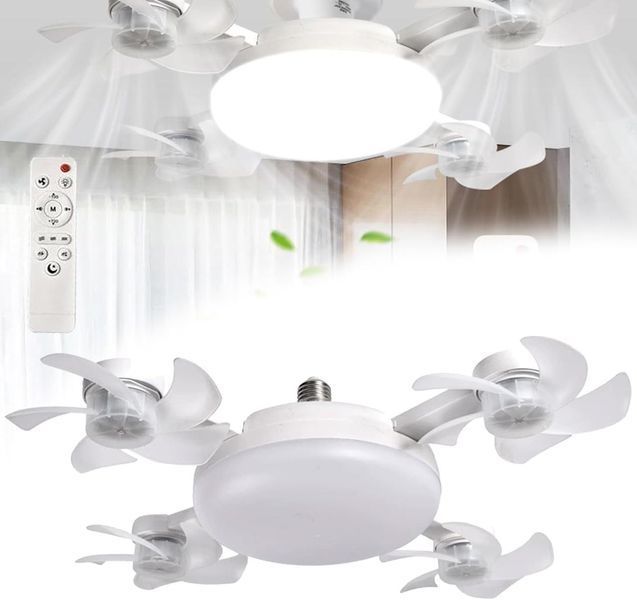 Світлодіодна стельова люстра-вентилятор AY1053/LED лампа з вентилятором у патрон/Стельовий світильник-вентилятор 60W AY1053 фото