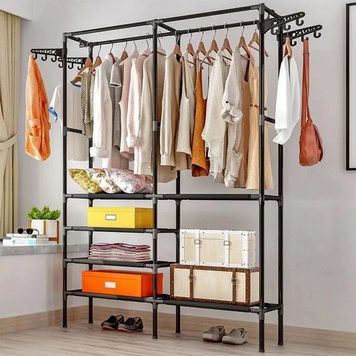 Вішак для одягу 86/43/173 Simple Coat Rack Double Row / Вішалка з полицями COAT16112 фото