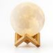 УЦІНКА! Світильник-нічник 3D шар Місяць Moon Lamp на дерев'яній підставці 15 см (Плохе паковання 3331) ML3391 фото 6