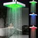 Лійка насадка для душу з LED-підсвіткою RGB світлодіодна, квадратна 150 мм LED Shower head AND XL-902 XL902  фото 1