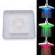 Лійка насадка для душу з LED-підсвіткою RGB світлодіодна, квадратна 150 мм LED Shower head AND XL-902 XL902  фото 5
