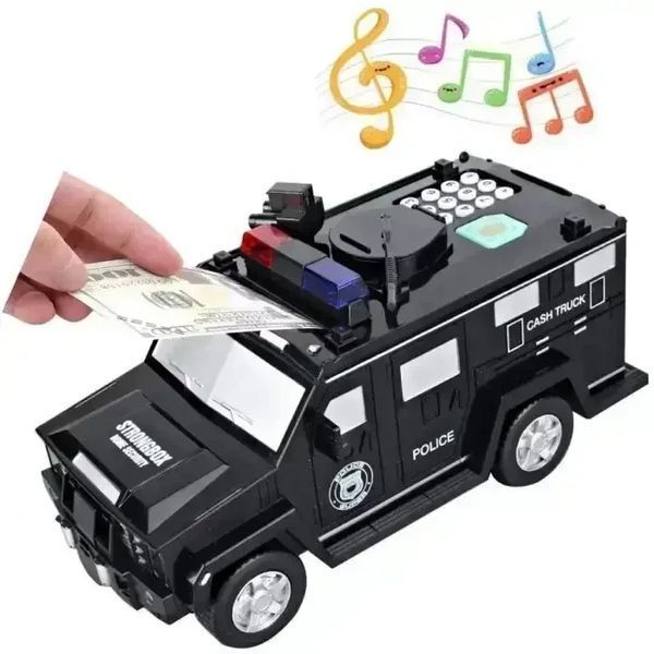 УЦІНКА! Електронна скарбничка-сейф Машина поліції CASH TRUCK 143 з кодовим замком (Плохе паковання 3303) CT3303 фото