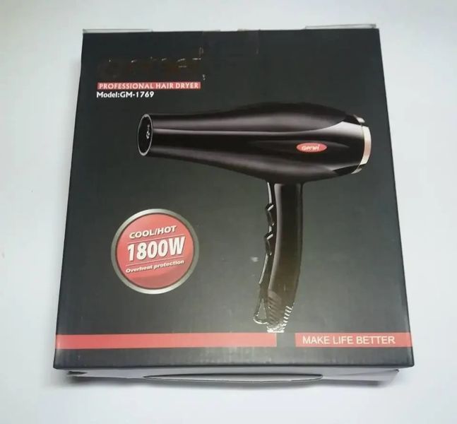 Фен для волосся Gemei GM-1769 1800W GM1769  фото