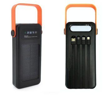 Power bank YM-635 400000mAh Solar Індикатор рівня заряду, для заряджання телефона з вбудованими кабелями YM635 фото