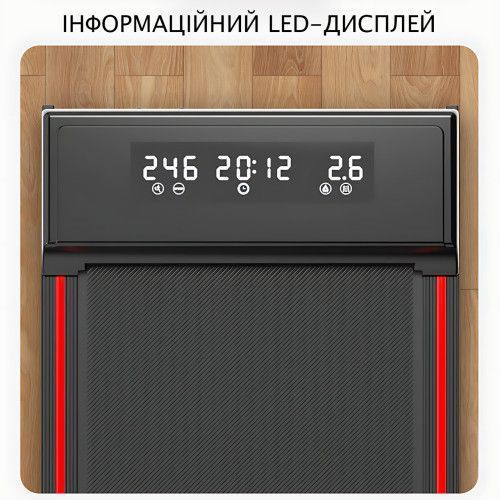 Складана бігова доріжка YXT003 3-в-1 Walking Pad, до 150 кг, 10 км/год, з пультом, LED-дисплеєм, зона бігу 107&times;40 см YXT003 фото