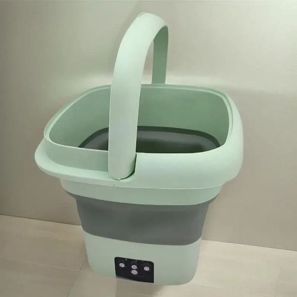 УЦЕНКА! Портативна складна пральна машина Mini Folding Washing Machine 11 л, з функцією віджиму (Погане пакування 3420) MF3420 фото