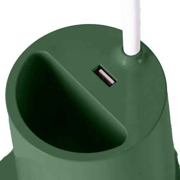 Лампа настільна на гнучкій ніжці DESKTOP LAMP EL-2176 зелена з функцією Powebank 1200mAh GREE76 фото
