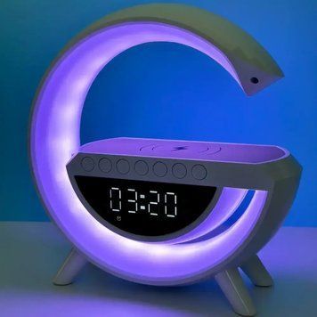 Нічник акумуляторний із годинником G BT-3401 Smart Light Sound Machine Чорний BT3401 фото