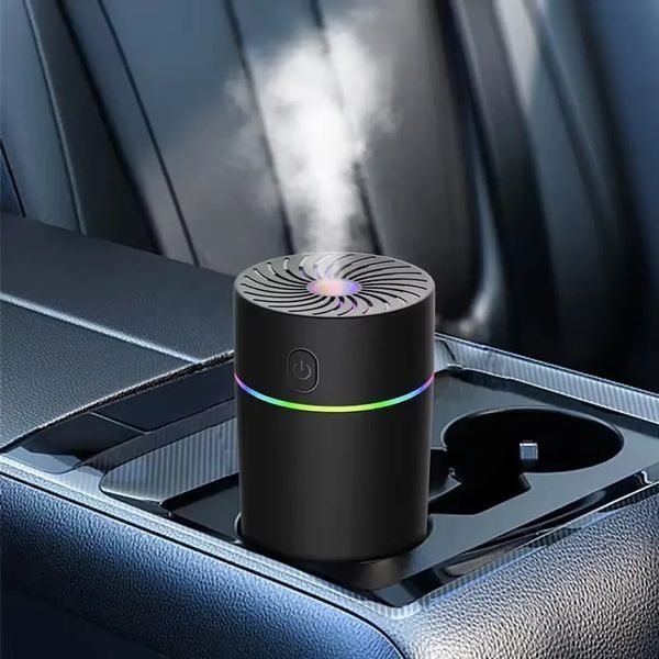 Автомобільний зволожувач повітря з підсвіткою, USB, Чорний/Зволожувач для авто/Аромодифузор у машину 14175 фото