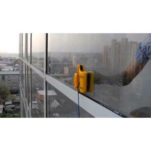 Магнітна щітка для миття вікон із двох сторін Glass Wiper Window Wizard, щітка для вікон, миття вікон 1148290761 фото