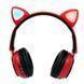 Навушники бездротові накладні "Wireless earphone ST77M" Червоні, дитячі бездротові навушники з вушками ST77RED фото 1