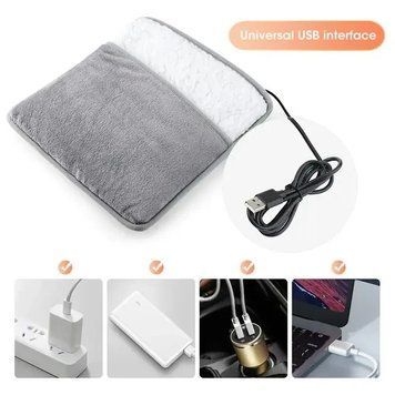 Портативна фланельова грілка для ніг з електричним підігрівом Foot warmer XL-997 Килимок з USB підігрівом XL997 фото