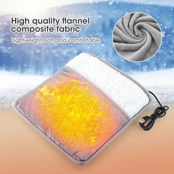 Портативна фланельова грілка для ніг з електричним підігрівом Foot warmer XL-997 Килимок з USB підігрівом XL997 фото