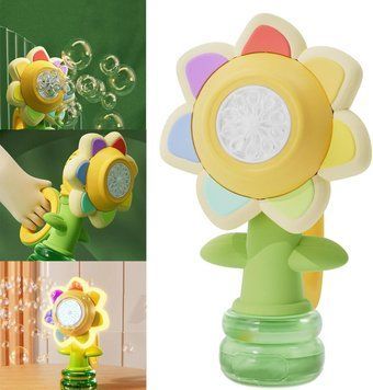 Генератор мильних бульбашок у формі соняшника з підсвіткою Seven COLOR FLOWER NN5217 фото