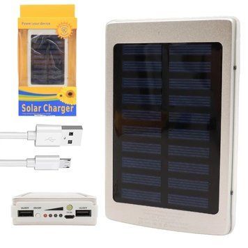 Ударостійкий сонячний повербанк Solar 20000 mAh, Сірий SOL200 фото