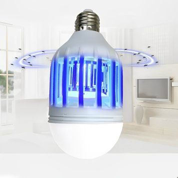 Лампочка відлякувач від комарів ZappLight AND LY-577, світлодіодна лампа знищувач комах LY577 фото