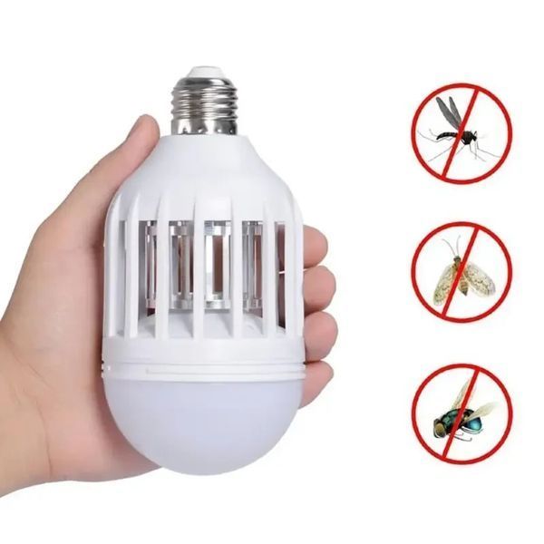 Лампочка відлякувач від комарів ZappLight AND LY-577, світлодіодна лампа знищувач комах LY577 фото