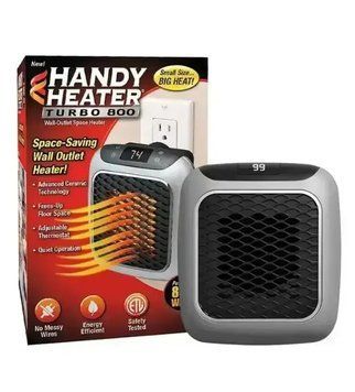 Нагрівач портативний з пультом Heater Turbo 800 Wt Керамічний мініігрівач дуйчик від мережі WT800 фото