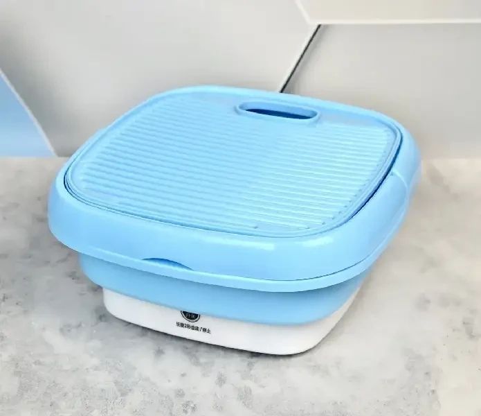 Портативна складана 8 ЛІТРОВ міністиральна машина Folding Washing Machine блакитна RD1005 фото