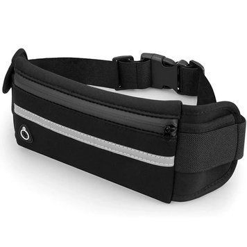 Поясна сумка для телефона водовідштовхувальна спортивна Belt-Case чорна BC2010 фото