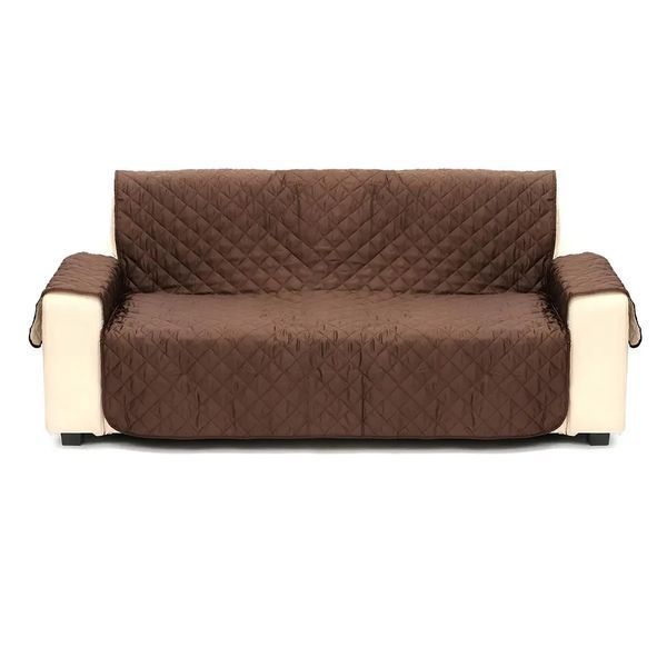 Двостороння накидка на диван Couch Coat коричневого кольору Чохол для меблів водонепроникний COAT170 фото