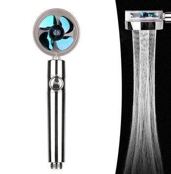 Водоощадна воронка-насадка для душу Turbocharged shower head з функцією стоп і обертанням на 360&deg; N332 фото