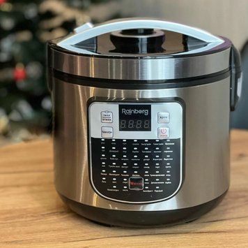 Мультиварка Rainberg RB-6209 Металік + сітка для фритюру 1000 Вт з 45 програмами на 6 літрів (RB-6209) RB6209 фото
